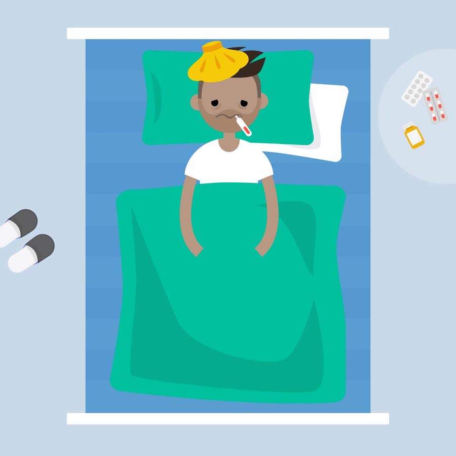 Sick-bearded-man-lying-under-the-blanket-with-an-ice-pack-on-his-head-and-thermometer-in-the-mouth--flat-editable-vector-illustration-841594992_4533x4533 [Converted]